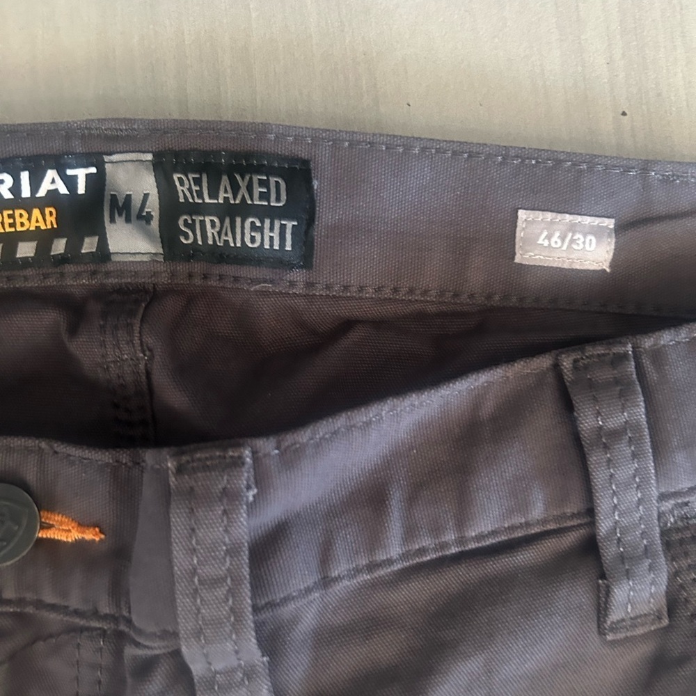 Ariat Rebar M4 Made Tough Dura Stretch Relaxed Straight Leg Size 46 x 30 - Picture 4 of 8